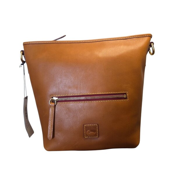 Dooney & Bourke Florentine Small Hobo Crossbody Bag Natural Leather NWT 8L1860 - Picture 3 of 16